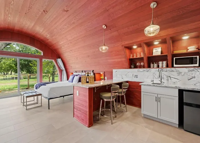 Unique Tempranillo Wine Barrel Cabin Fredericksburg